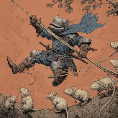 adventurers fleeing